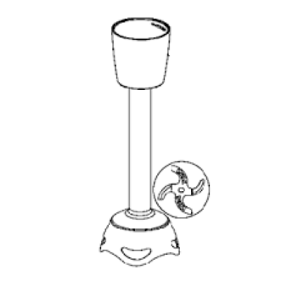 Picior pasator inox mixer vertical Tefal Optichef cod MS-651822