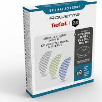 Kit de 3 mopuri din microfibra Rowenta ZR879A01, compatibil cu aspiratoarele robot Rowenta S85+